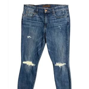 NEW JOE'S JEANS women's ava ripped distressed skinny ankle jeans in blue